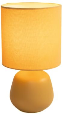Luxus Tischlampe Amsterdam - Gelb - H28xØ15 - Armatur E14 - Keramik - Schlafzimmer - Wohnzimmer - Schreibtischlampe