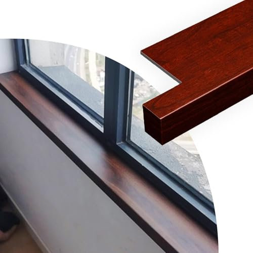 Davanzale per Finestra Rivestimento Balcone Decorativo Davanzale Copridavanzale con Nasello, Rifiniture in Legno Davanzale Copridavanzale, Interno Casa Protezione Davanzale per Soggiorno(Style A,160x3