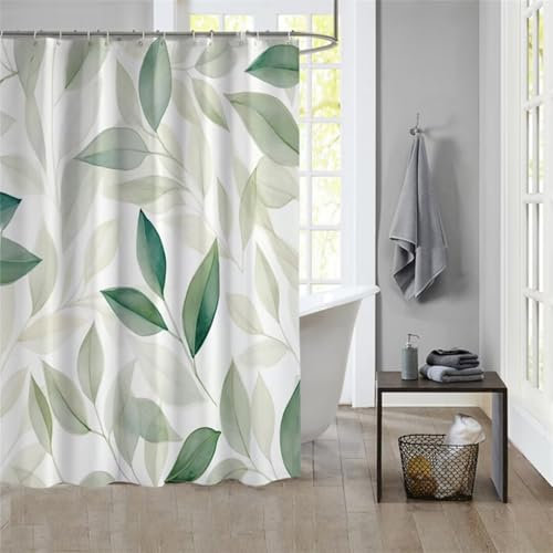 Duschvorhang PlantsShower Curtain Curtains, Duschvorhänge Duschrollo 180x180cm Duschvorhang Mit Gewicht Badewanne, Duschrollo, Badewanne Duschvorhang Textil Stoff Waschbar Bad Vorhang Badevorhang 1093