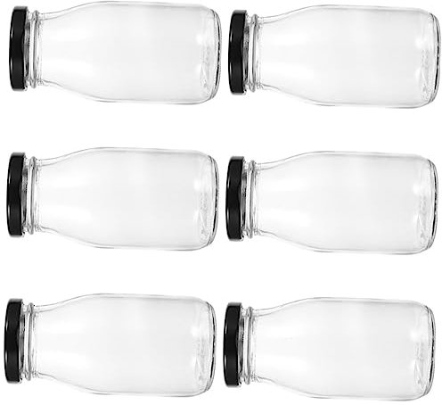 MAGICLULU - Tapa Duradera para Botellas de Vidrio de 250 Ml Recipientes para Bebidas Lácteas para Yogur