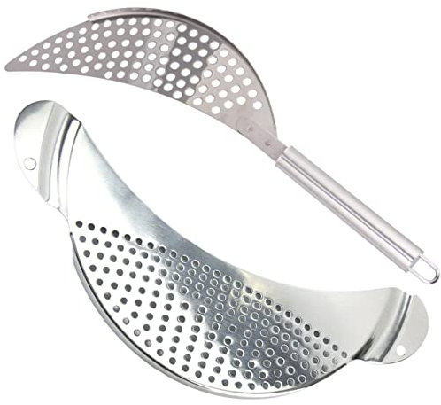 MAGICLULU Filtro De Acero Inoxidable Colador De Ollas Escurridor De Ollas De Cocina Colador De De Acero Inoxidable Para Escrudir Sartenes y Pastas Escurridor Pasta