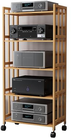 Hifi Rack Hifi Regal Eckregal mit 2 3 4-stufigem AV-Medienständer, robustes Audiokomponenten-Rack-Schrank für DVD-Player/Spielekonsole/TV-Box/WLAN-Router, Hi-Fi-Stereoanlage und(A,158cmx80cm/68inx32in