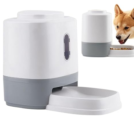Katzenfutter-Futterstation, 1,5 l Presse, automatischer Katzen-Futterspender mit Schüssel, langsamer Futternapf, interaktives Anreicherungsspielzeug für kleine, mittelgroße Welpen, Kätzchen
