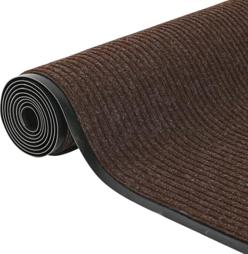 ybaymy Teppich Läufer Flur rutschfest 90x300 cm Schmutzfangläufer Meterware | Waschbar Schlafzimmer Korridor Teppichläufer Lang Braun Schmutzfangmatte Sauberlaufmatte