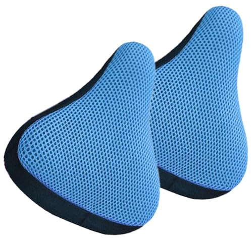 GANILITY Coprisella per bicicletta, 2 pezzi, traspirante, imbottito, universale, per la maggior parte delle biciclette come bici da corsa, colore blu chiaro