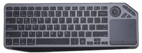 Plyisty Clavier BT Touch TV avec Contrôle de Média Facile, 7 Couleurs Backlight Tri Mode Connectivité Clavier Touch, Smart TV Remote Keyboard Build in TouchPad