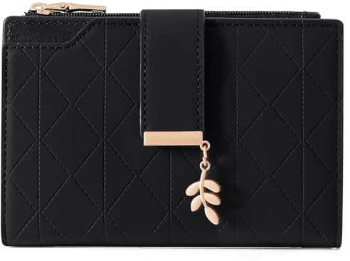 SENDEFN Small Purses for Women Leather Ladies RFID Blocking Card Holder Zipper Wallet Card Case with ID Window