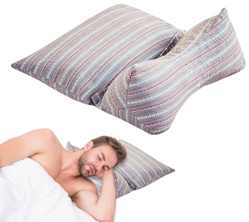Genérico Almohadas de Alforfón para Dormir - Soporte Cervical con Cáscara de Alforfón,Funda Separable para Hombres y Mujeres en Cama, Sofá, Escritorio, Coche o Avión