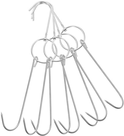 AKOOSY 4pièces Lot De Crochets à Viande Acier Inoxydable Pour Barbecue Grillade Et Fumage Crochets à Volaille Et Viande Pour Suspension