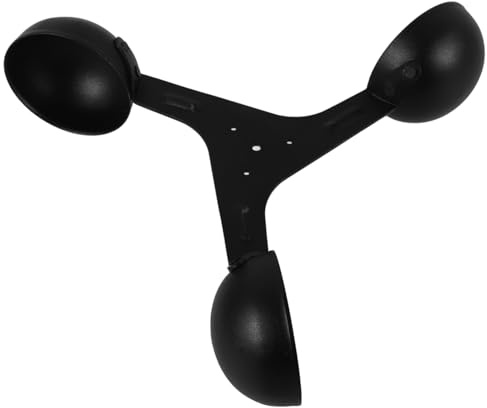 Milisten Cup Meteorological Sensor Frame Three-cup Wind Rotating with Speed Structure Material Replacement Anemometer, Lightweight Metal Monitoring for Suitable for Greenhouses and Ships
