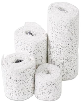 YZROHYI 12 Rollos Vendas de Yeso Manualidades 5 X 270 cm,Venda de Escayola para Modelado,Vendaje de Yeso,Plaster Bandage Rolls,Tela de Yesos,Venda Arte Creativo,Vendas de Arte para Hacer Moldes