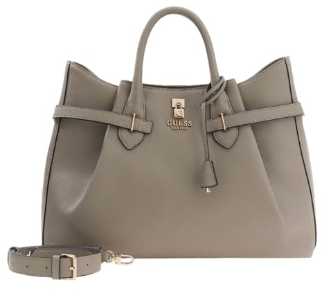 GUESS Handtasche Schultertasche Yesba Girlfriend Satchel Bag Dark Taupe