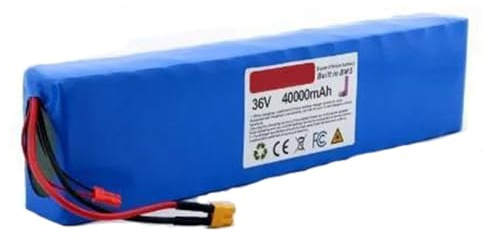36V Batería para Electrica Scooter Incorporada BMS 40AH 10S3P Batería De Iones De Litio De Larga Duración para Patinete Plegable Batería De PVC Impermeable para 50W-500W Motores XT60