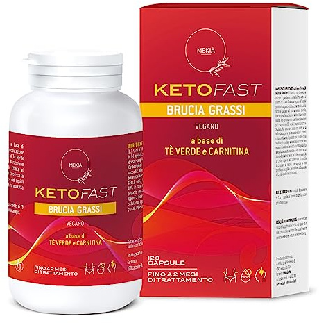 Mekià®Integratore Alimentare con Carnitina, Garcinia Cambogia, Tè Verde e Piperina – Formula Potenziata per Metabolismo, Energia e Controllo del Peso – 120 Capsule ad Alta Concentrazione (nessuno)
