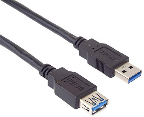 PremiumCord Cavo di Prolunga USB 3.0 da 0,5m, Cavo Dati Superspeed ​​Fino a 5 Gbit/s, Cavo di Ricarica, Presa USB 3.0 Tipo a sulla Spina, a 9 Poli, 3X Schermato, Colore Nero, Lunghezza 0,5m