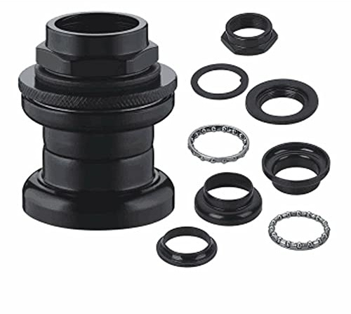 DONSP1986 Black Color Bike Headset, 8pcs 1 Threaded Bicycle Headset Combo- Gas Motorized Bicycle (Black)