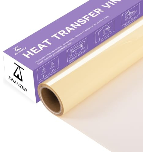Zwanzer Plotterfolie Textil, 30,5cm × 3,66m, Creme