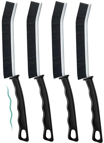 AICQREI - Cepillo Limpiador de Juntas y Grietas, Limpiador Multifuncional de Cerdas Duras para Baño, Cocina, Azulejos, Ventanas, Puertas, Ranuras, 4 Unidades