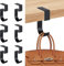 Kasanni 6 Stück Taschenhalter Für Tisch, Taschenaufhänger, Antirutsch Taschenhaken Halterung Tisch Handtaschenhalter Haken für Schreibtisch Büro Restaurant (Schwarz)