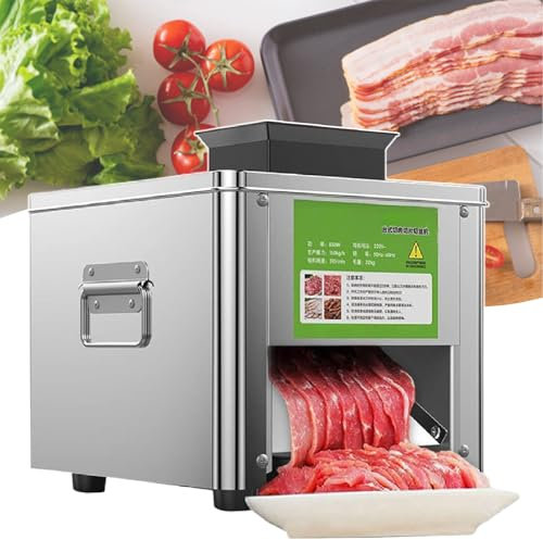 Cortadora De Carne EléCtrica Con Cuchilla De 3,5 Mm, Cortadora De Carne De Escritorio Con Cuchilla Comercial, Trituradora De Carne De 150 Kg/H, Cortadora De Carne EléCtrica,220V
