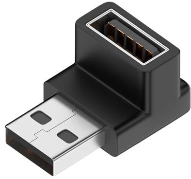 Générique Adaptateur d'extension USB 3.0 - Plug à Angle Droit, convertisseurs féminins Masculins | Connecteurs de de données à Grande Vitesse, Extension USB de 10 Gbit/s, adaptateurs compacts pour