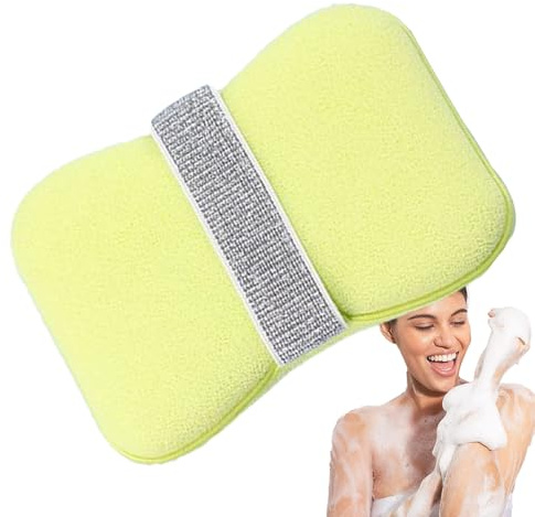 Zahoken Éponge de Douche - Éponge Douche Économiseur de Savon pour Femmes | Accessoire de Nettoyage Pochette Moussante Pour Hommes et Femmes Exfoliant Lavage Douche Salle de Bains Voyage Salle de
