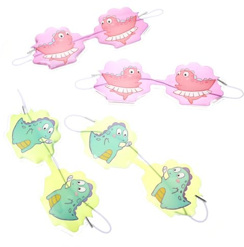 MAGICLULU Kinder Augenpads aus PVC Gel 4 Stück-Pack Kühlend Cartoon Dinosaurier für Sanfte Pflege und Mehr Leuchtkraft