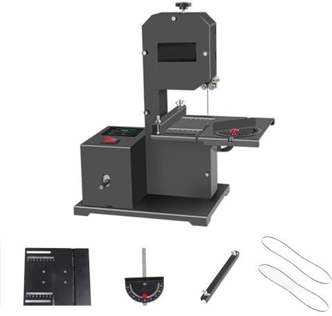 Sierra De Cinta De Mesa Profesional, Mesa De Metal Inclinable De 0-45 ° Para Cortes Curvos/rectos, Para Talleres Pequeños, Cortes De Madera Dura, Espuma Acrílica Combo-2