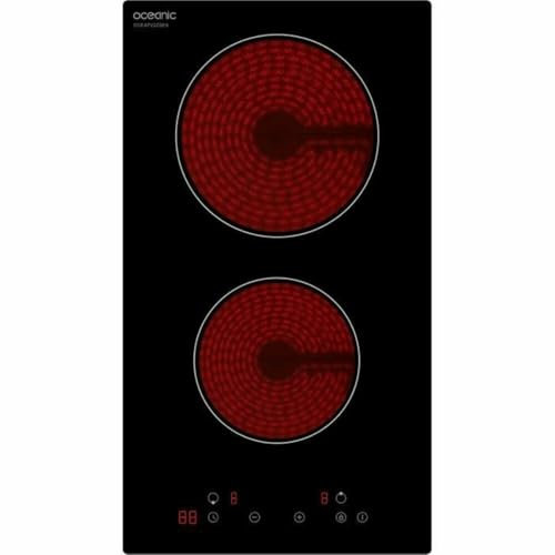 Plaque de cuisson vitrocéramique OCEANIC - 2 foyers - 2900W - commandes sensitives