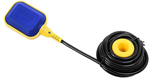 Interrupteur à Flotteur pour Pompe avec Câbles 10m, 250V 15A, Contrôle Automatique du Niveau d'eau, Bleu
