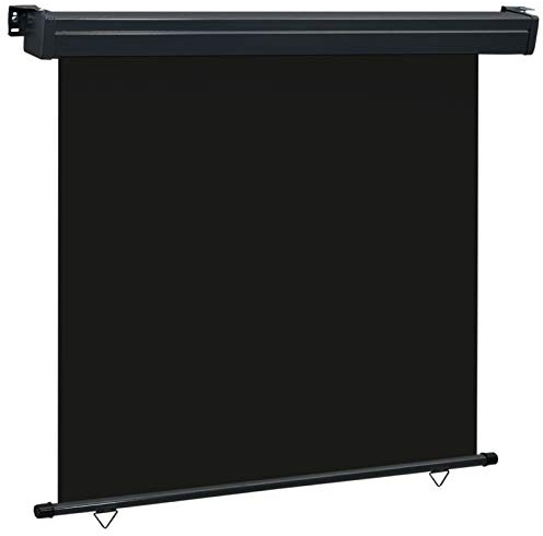 Tidyard Toldo Lateral de Balcón Toldo Terraza Jardín Toldo Vertical Exterior Protección Solar Negro 170 x 250 cm