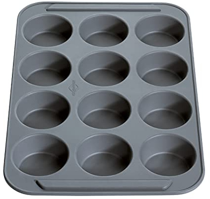 Küchenprofi BAKE VARIO Muffinform Silikon | Silikon Backform Muffinbackform 12er Multi-Form | Backofengeeignet, Gefrierfest, Mikrowellenfest, Lebensmittelecht, Spülmaschinenfest