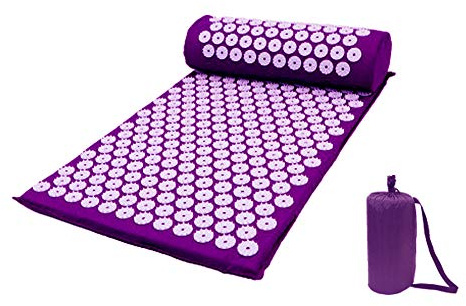 SGerste Akupressurmatte & Kissen Set Akupunkturmatte Spike Yogamatte für Massage Wellness Entspannung und Verspannungen Entspannung Muskeln Entspannung nach dem Sport Erholung mit Tragetasche