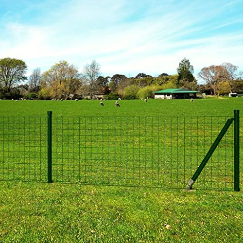 Hommdiy Gitterzaun Gartenzaun Zaunsatz Maschendraht Eurozaun Stahl 25 x 1m