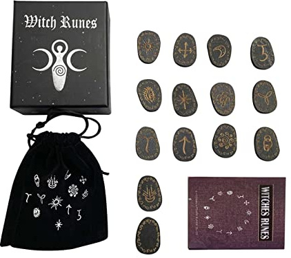 Witch Rune Wiccan Occult Divination Set Witch Rune Suit Altar Home Decoration Umd713