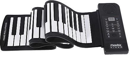 Up Hand Roll Piano 28 × 24 × 10 Portatile 61 Tasti Roll Up Soft Silicone Flessibile Tastiera Elettronica Digitale per Musica Piano Nuovo