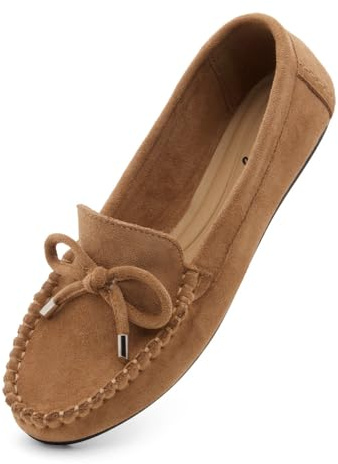 Herstyle Loafers for Women – Slip-On Business Flats Shoes | Dressy Casual Walking Flats with Memory Foam Insole | Lightweight & Comfortable Moccasins for Office & Travel, 2024Tan, Size 6.0, Canal