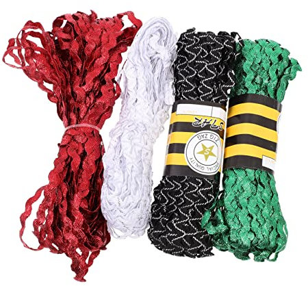 HAPINARY 4rollos Cinta Rickrack Para Manualidades y Regalos Compactos y Portátiles Para Decoración y Fiestas