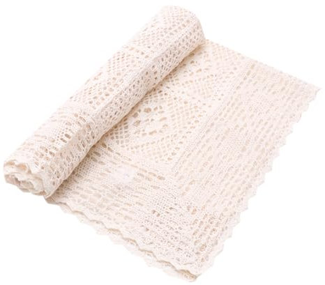 Cabilock 1 Pc Mantel De Encaje Cordón Posavasos De Mesa Tapetes De Ganchillo Almohadillas para Beber Macramé Posavasos Mantel De Arpillera Boda Rustica Simple Algodón Manteles