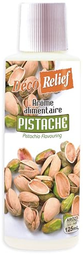 Déco Relief - Arôme Liquide Pistache 125 ml - Arôme Alimentaire Pâtisserie & Yaourtière - Pour Gâteaux, Pâtisseries, Yaourts - Arôme Concentré - ARO23.