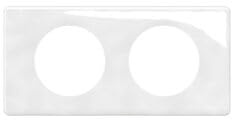 LEGRAND – Placa Céliane – Placa de acabado para enchufes e interruptores Céliane – 2 posiciones – Porcelana de Limoges