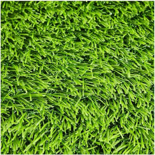 Lot de 12 dalles de gazon artificiel emboîtables pour chiens et chats - Gazon synthétique auto-drainant pour terrasse et jardin - Vert