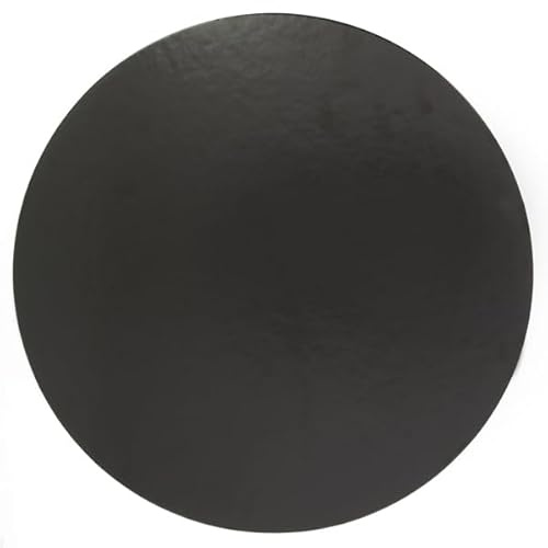 Monouso | 5 Bases para Tartas de Cartón, 30cm, Negro, Soporte para Pasteles, Reversibles, Discos para Tartas, Cocina, Repostería, Reciclable.