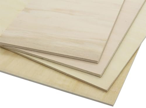 ZKKGYDP Feuille de contreplaqué Feuilles de Tilleul parfaites pour l'artisanat, Les Ornements et Les projets Scolaires, 15x15cm, épaisseur 0,15 cm / 0,2/0,3/0.4cm,1.5mm*150 * 150mm(1pcs)