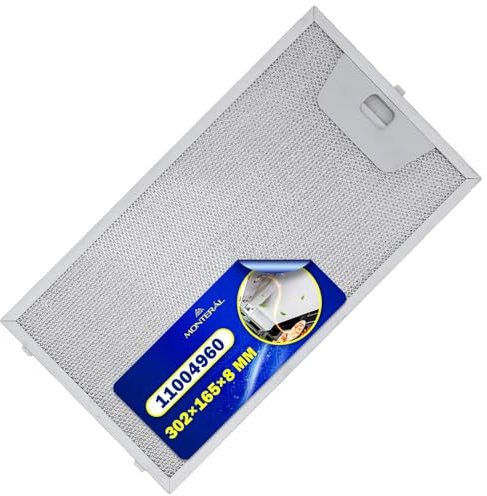 Filtro Metálico de Grasa para Campana Extractora 302x165x8 mm con Código Original 11004960 para Bosch para Balay para Constructa para Siemens para Neff - MONTERAL