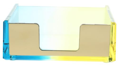 LAPYAPPE Memo-Organizer Acryl Zettelhalter Mit Farbverlauf Praktischer Schreibtisch-Organizer Für Notizzettel Haftnotizen Und Bürobedarf Kompakter Und Eleganter Spender Für Aufgeräumte