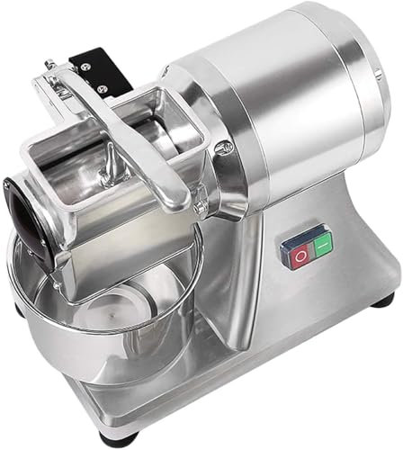 ANGDI Rallador de Queso eléctrico Comercial, 550 W, de Acero Inoxidable, con función de Parada automática, triturador de Alimentos de Gran tamaño para Mantequilla y Pan rallado