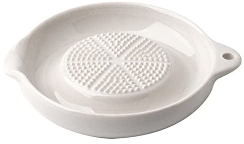 Akozon Placa de Rallador de Porcelana: Rallador de Cerámica Multipropósito para Ajo, Cebolla, Queso y Jengibre - Herramienta de Alimentación Fácil de Limpiar y Usar (abrasador)