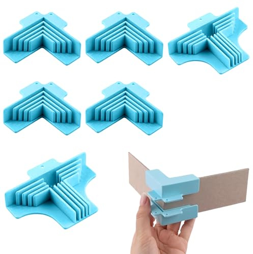 Generisch Corner Guides for Chipboard Boxes - 6 Pieces Corner/Dividers | Cardboard Corners Holding Tool Wide, for Book Covers, Chipboard, Dioramas