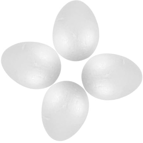 STOBAZA 4pezzi Uova di Schiuma Artificiale Decorative Uova Finte Vuote da Dipingere per Pasqua di Modelli di Finte in Schiuma